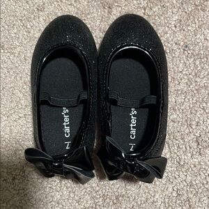 Carter's Black Dress Shoes with Decorative Bows